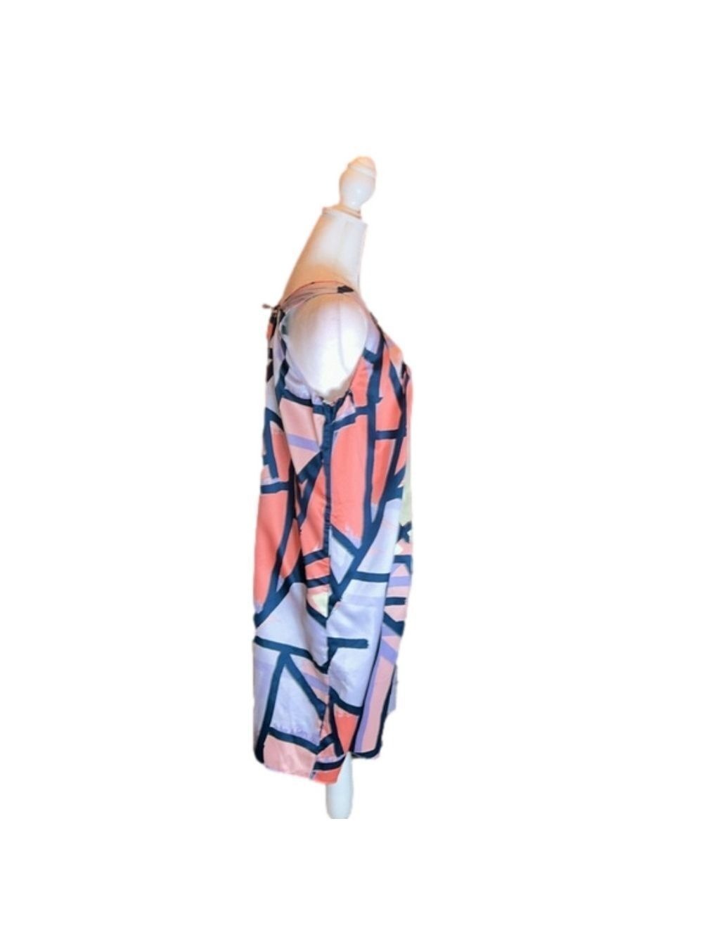 VERA WANG Simply Vera Fantastic Abstract Print Pop-Over Dress Size XS - Picture 6 of 13